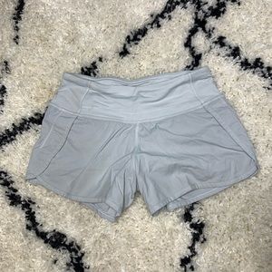 White lulu lemon athletic shorts